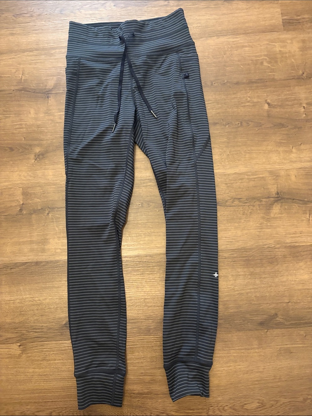 HALARA Women's Black- Gray Striped Leggings